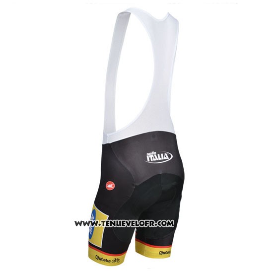 2014 Maillot Ciclismo Mtn Noir et Jaune Manches Courtes et Cuissard
