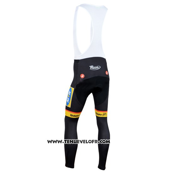 2014 Maillot Ciclismo Mtn Noir et Jaune Manches Longues et Cuissard