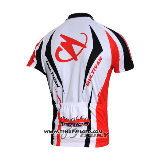 2011 Maillot Ciclismo Merida Noir et Rouge Manches Courtes et Cuissard
