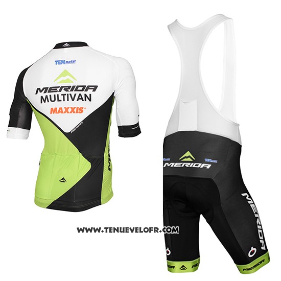 2016 Maillot Ciclismo Multivan Merida Vert et Blanc Manches Courtes et Cuissard