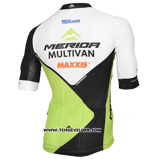 2016 Maillot Ciclismo Multivan Merida Vert et Blanc Manches Courtes et Cuissard