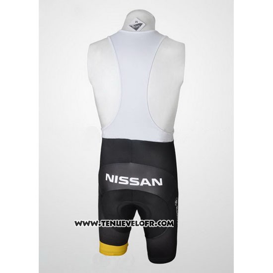 2010 Maillot Ciclismo Radioshack Noir et Jaune Manches Courtes et Cuissard