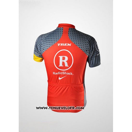 2010 Maillot Ciclismo Radioshack Orange et Gris Manches Courtes et Cuissard