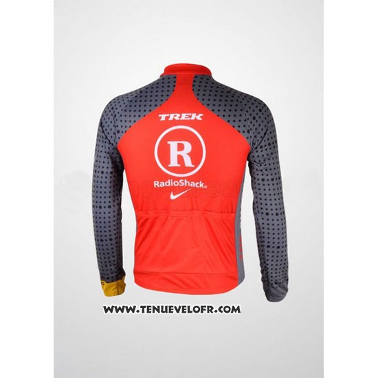 2010 Maillot Ciclismo Radioshack Orange et Gris Manches Longues et Cuissard