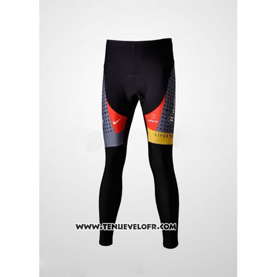 2010 Maillot Ciclismo Radioshack Orange et Gris Manches Longues et Cuissard