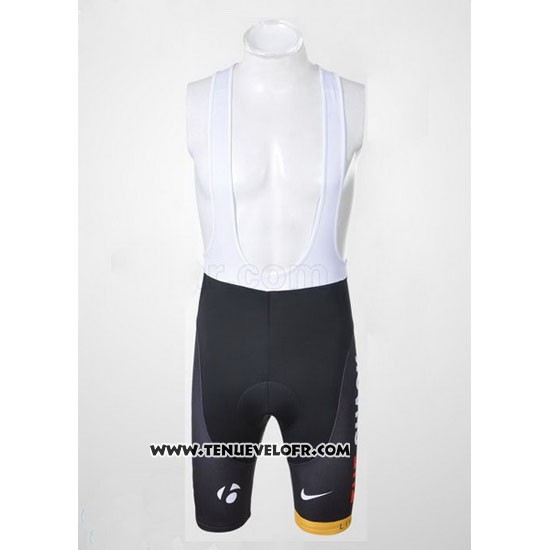 2011 Maillot Ciclismo Radioshack Blanc et Rouge Manches Courtes et Cuissard