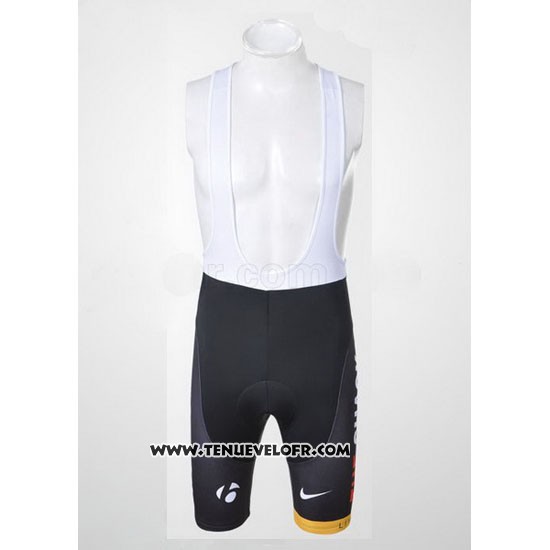 2011 Maillot Ciclismo Radioshack Noir et Blanc Manches Courtes et Cuissard