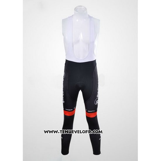 2012 Maillot Ciclismo Radioshack Noir et Blanc Manches Longues et Cuissard