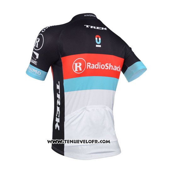 2013 Maillot Ciclismo Radioshack Blanc et Noir Manches Courtes et Cuissard