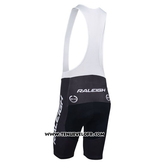 2013 Maillot Ciclismo Raleigh Blanc et Noir Manches Courtes et Cuissard