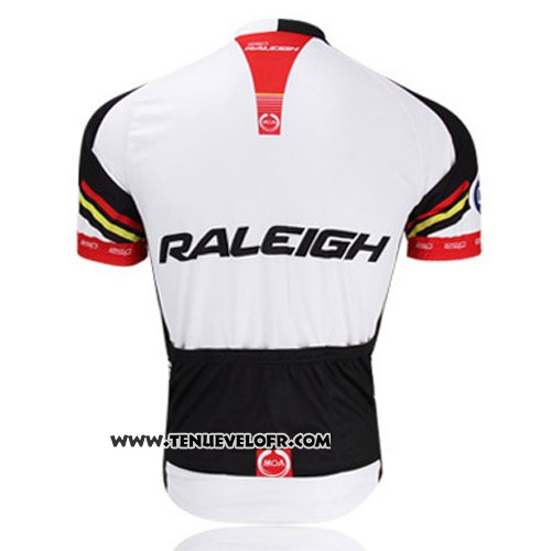 2013 Maillot Ciclismo Raleigh Noir et Blanc Manches Courtes et Cuissard