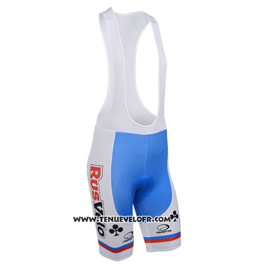 2013 Maillot Ciclismo Rusvelo Blanc et Rouge Manches Courtes et Cuissard