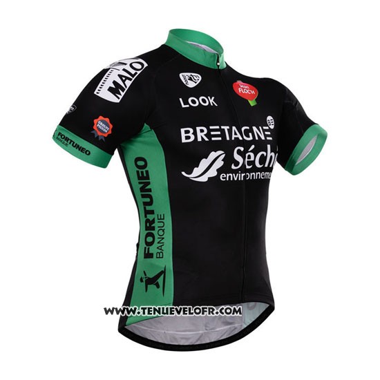 2015 Maillot Ciclismo Seche Noir et Vert Manches Courtes et Cuissard