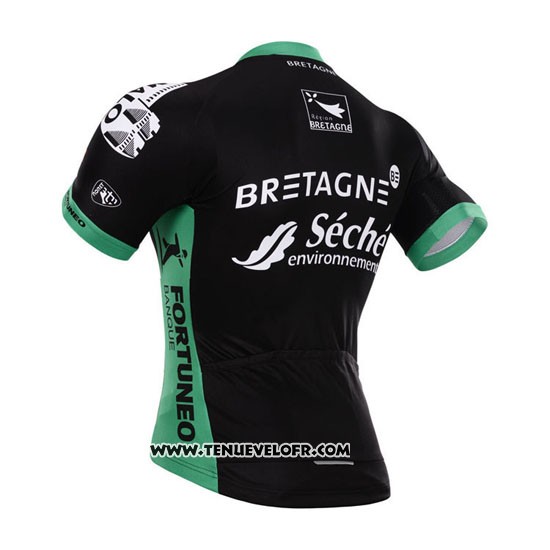 2015 Maillot Ciclismo Seche Noir et Vert Manches Courtes et Cuissard