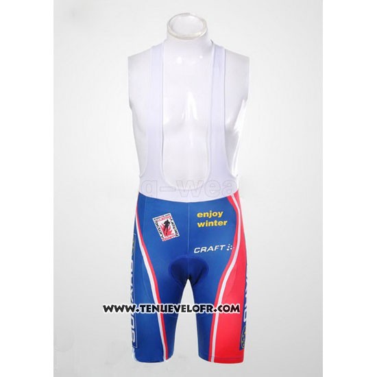 2011 Maillot Ciclismo Subaru Azur et Jaune Manches Courtes et Cuissard