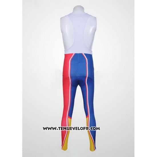 2011 Maillot Ciclismo Subaru Azur et Jaune Manches Longues et Cuissard