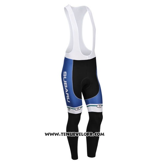 2013 Maillot Ciclismo Subaru Bleu et Blanc Manches Longues et Cuissard