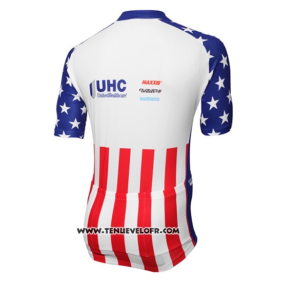 2016 Maillot Ciclismo United Healthcare Rouge et Blanc Manches Courtes et Cuissard