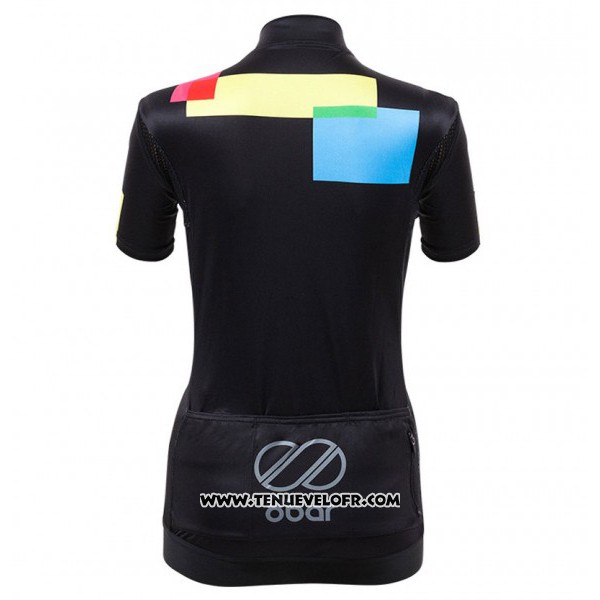 2017 Maillot Ciclismo Femme Equipo 8bar Noir Manches Courtes et Cuissard