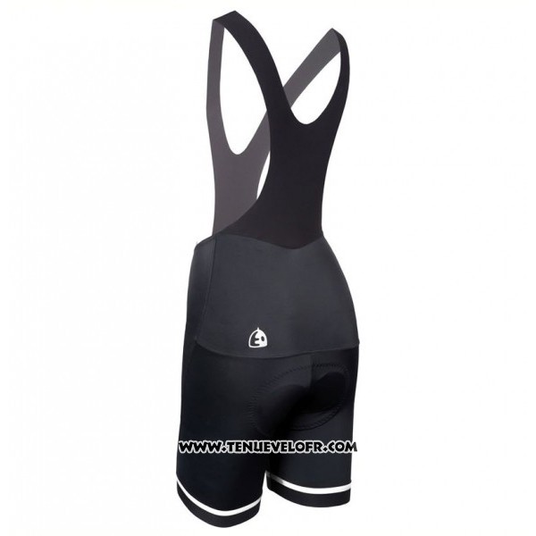 2017 Maillot Ciclismo Femme Etxeondo Neo Noir et Blanc Manches Courtes et Cuissard