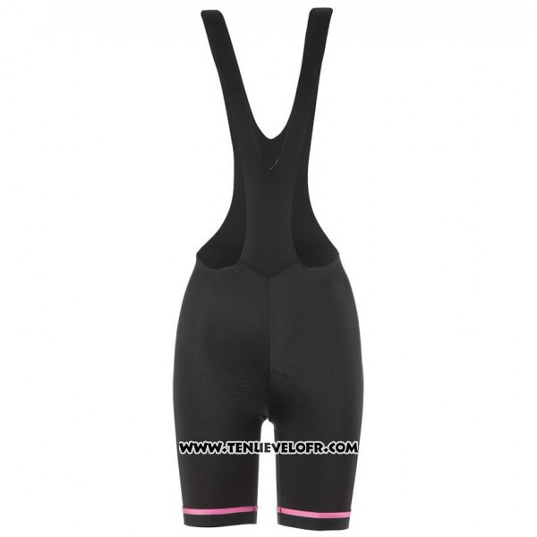 2017 Maillot Ciclismo Femme Etxeondo Neo Noir et Rose Manches Courtes et Cuissard