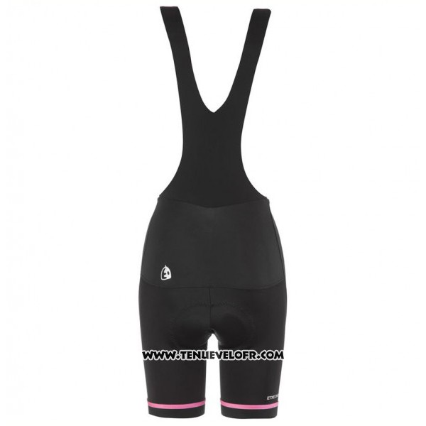 2017 Maillot Ciclismo Femme Etxeondo Neo Noir et Rose Manches Courtes et Cuissard