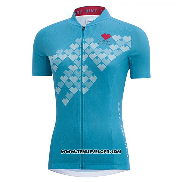 2017 Maillot Ciclismo Femme Gore Element Digi Cereste Manches Courtes et Cuissard
