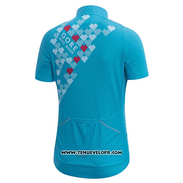 2017 Maillot Ciclismo Femme Gore Element Digi Cereste Manches Courtes et Cuissard