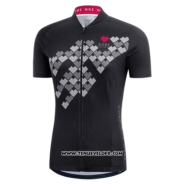2017 Maillot Ciclismo Femme Gore Element Digi Noir Manches Courtes et Cuissard