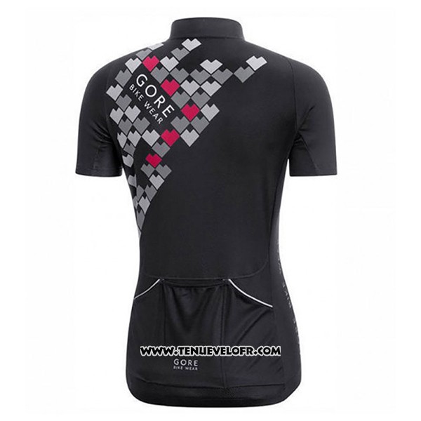 2017 Maillot Ciclismo Femme Gore Element Digi Noir Manches Courtes et Cuissard