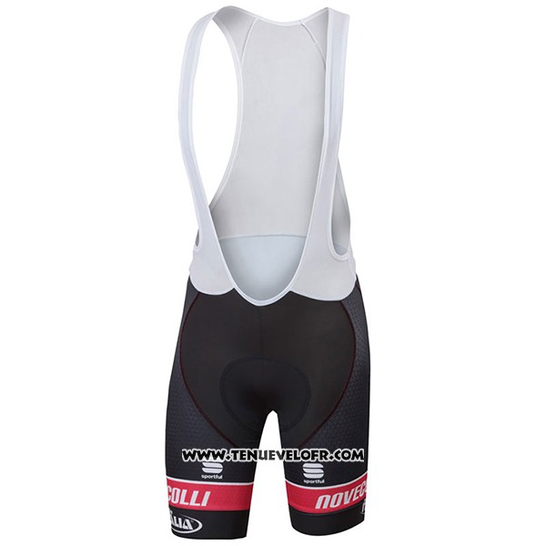2017 Maillot Ciclismo Femme Nove Colli Noir et Rouge Manches Courtes et Cuissard