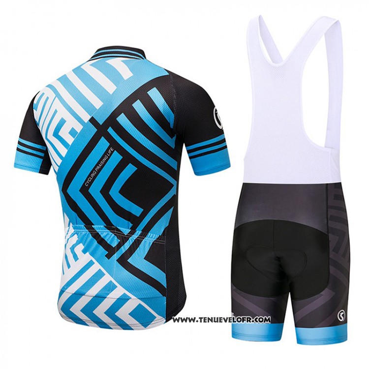 2018 Maillot Ciclismo Cpl Noir et Bleu Manches Courtes et Cuissard