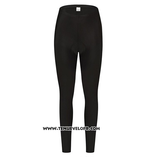 2019 Maillot Ciclismo Femme Delle Noir Blanc Manches Longues et Cuissard