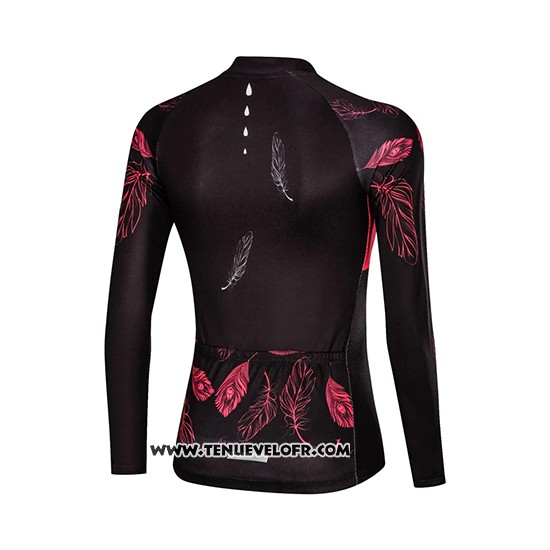 2019 Maillot Ciclismo Femme Mieyco Noir Rouge Manches Longues et Cuissard