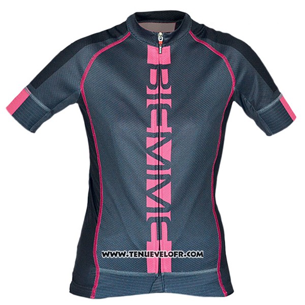 2017 Maillot Ciclismo Femme Biemme Poison Noir Manches Courtes et Cuissard