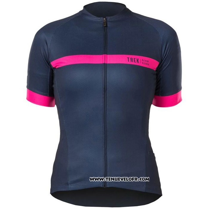 2020 Maillot Cyclisme Femme Bontrage Fuchsia Fonce Bleu Manches Courtes et Cuissard
