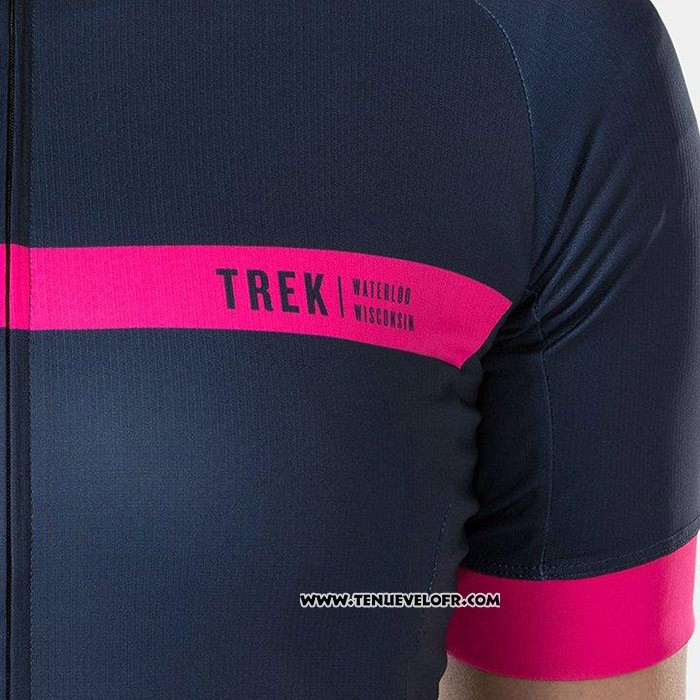 2020 Maillot Cyclisme Femme Bontrage Fuchsia Fonce Bleu Manches Courtes et Cuissard