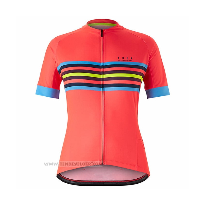 2021 Maillot Cyclisme Femme Bontrage Orange Manches Courtes et Cuissard