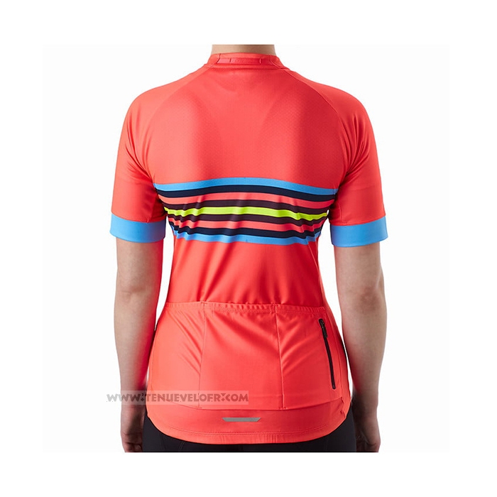 2021 Maillot Cyclisme Femme Bontrage Orange Manches Courtes et Cuissard