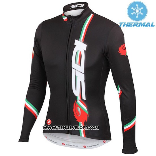 2016 Maillot Ciclismo Femme Castelli Profond Noir Manches Longues et Cuissard