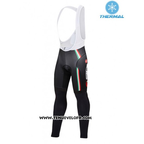 2016 Maillot Ciclismo Femme Castelli Profond Noir Manches Longues et Cuissard
