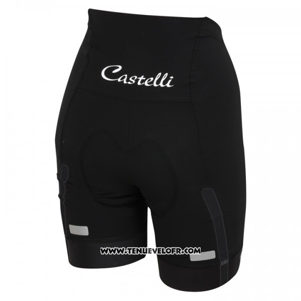 2017 Maillot Ciclismo Femme Castelli Bleu Clair Manches Courtes et Cuissard