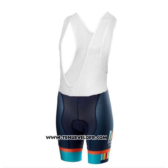 2018 Maillot Ciclismo Femme Castelli Maratona Dles Dolomites-enel Bleu Orange Manches Courtes et Cuissard