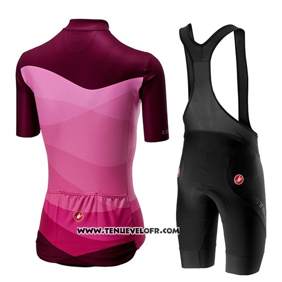 2019 Maillot Ciclismo Femme Castelli Tabula Rose Manches Courtes et Cuissard
