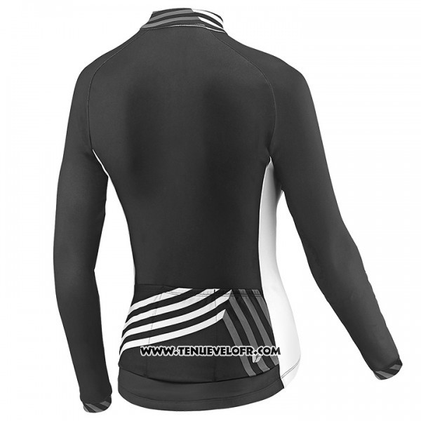 2017 Maillot Ciclismo Femme Liv Noir et Blanc Manches Longues et Cuissard