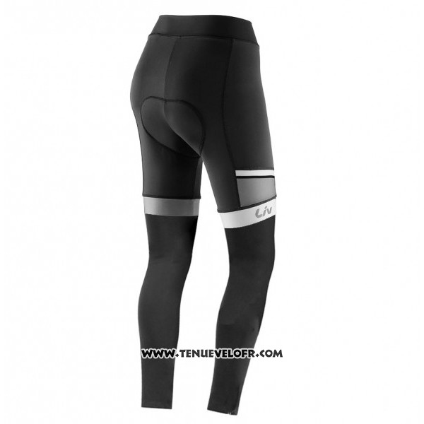 2017 Maillot Ciclismo Femme Liv Noir et Blanc Manches Longues et Cuissard