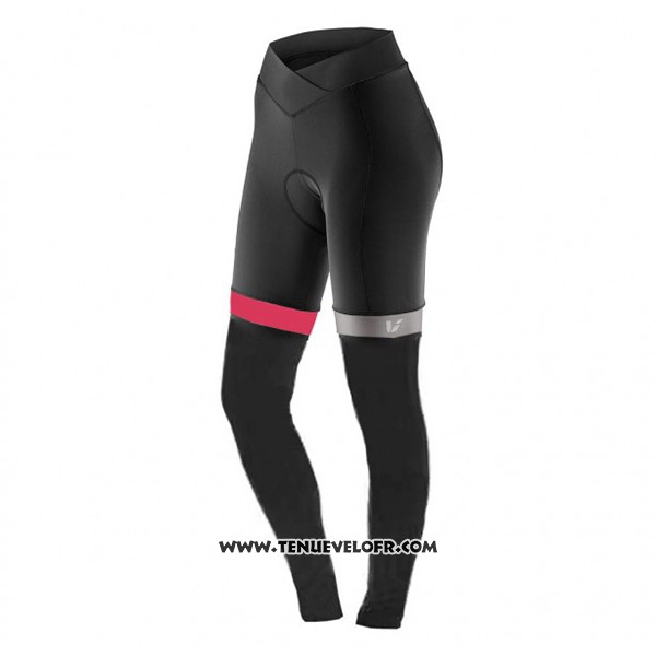 2017 Maillot Ciclismo Femme Liv Noir et Rouge Manches Longues et Cuissard