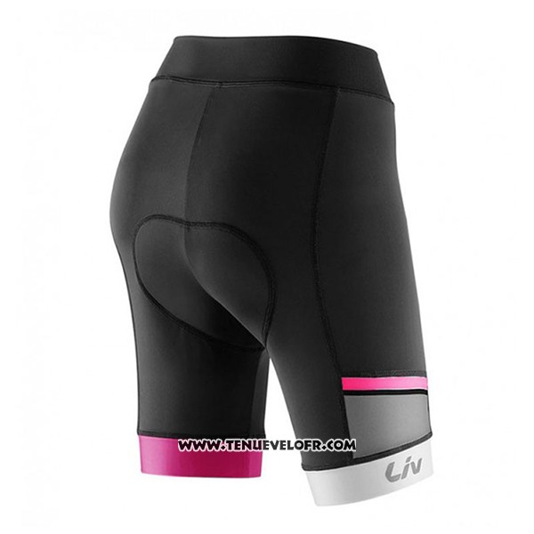 2017 Maillot Ciclismo Femme Liv Pro Noir et Rouge Manches Courtes et Cuissard