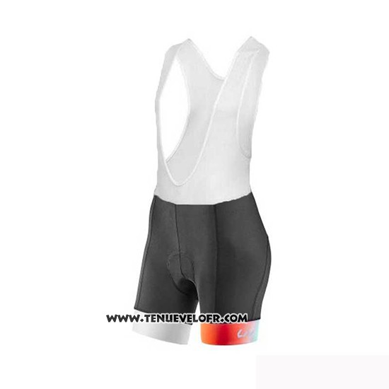 2019 Maillot Ciclismo Femme Liv Noir Blanc Manches Courtes et Cuissard