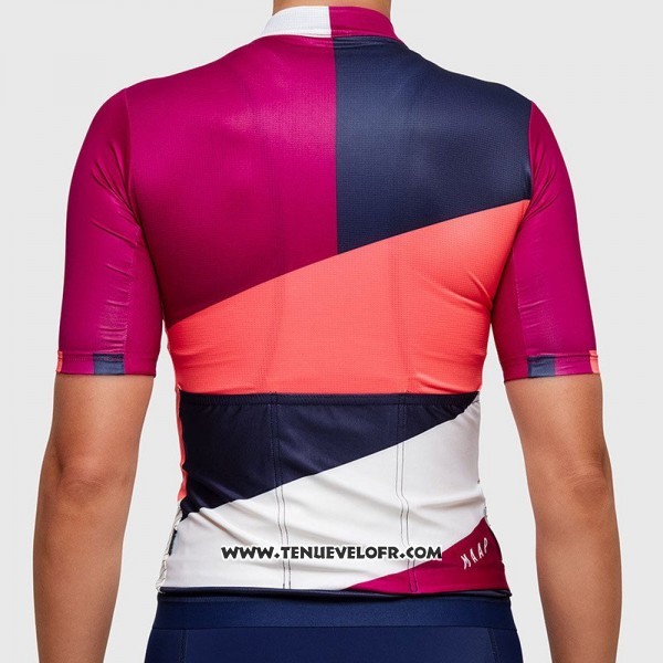 2017 Maillot Ciclismo Femme MAAP Blanc et Rose Manches Courtes et Cuissard